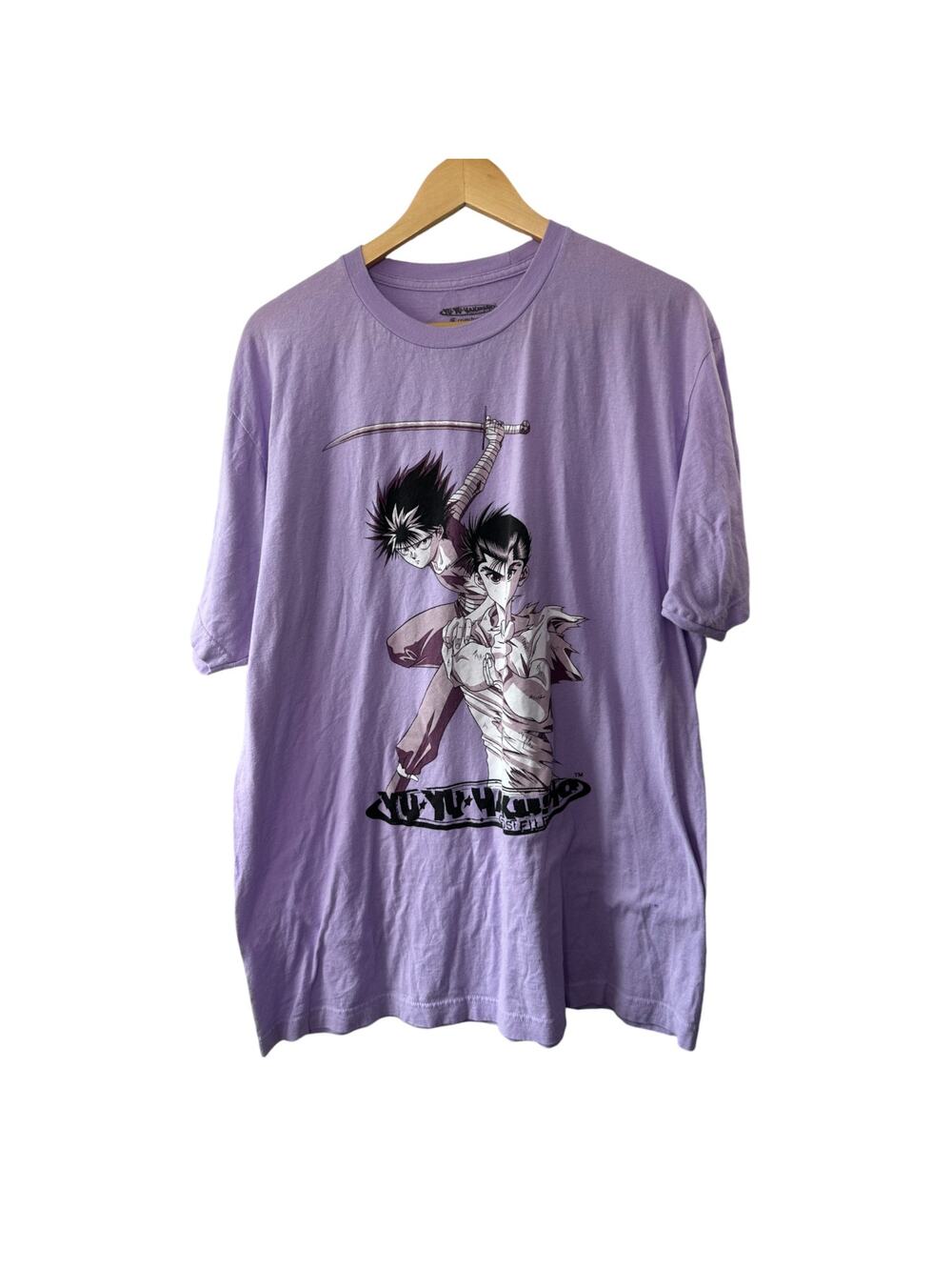 Crunchy Roll Shirt - Yu Yu Hakusho Ghost Files Purple Short Sleeve T-Shirt  XL